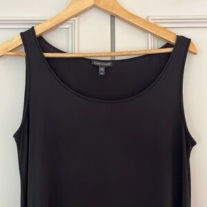 Eileen Fisher black sleeveless silk shell top (size small) | minimalist & chic